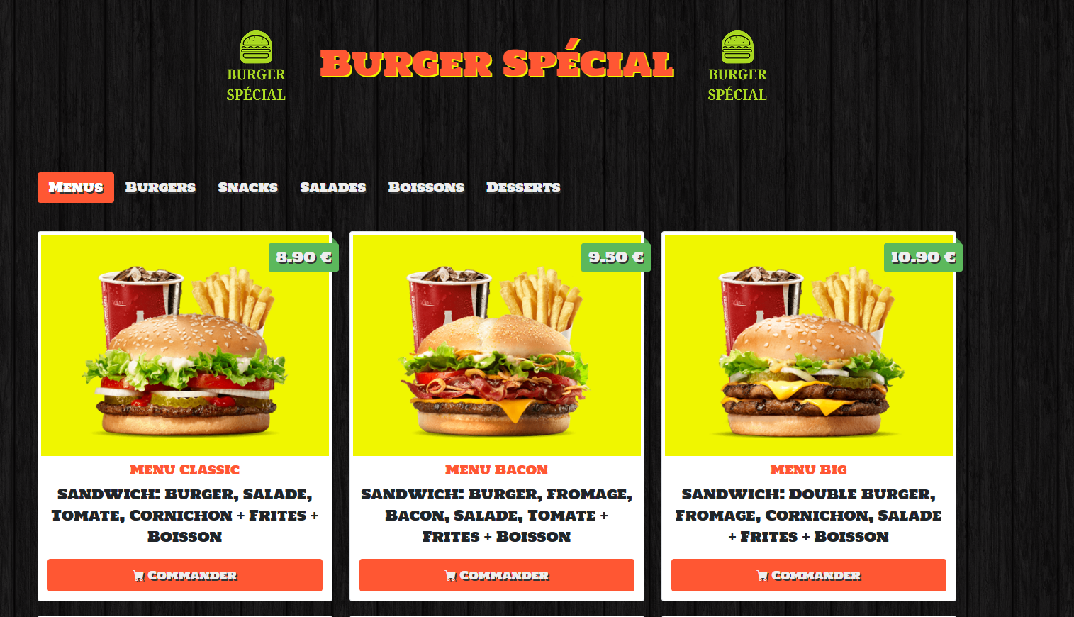 Burger spécial