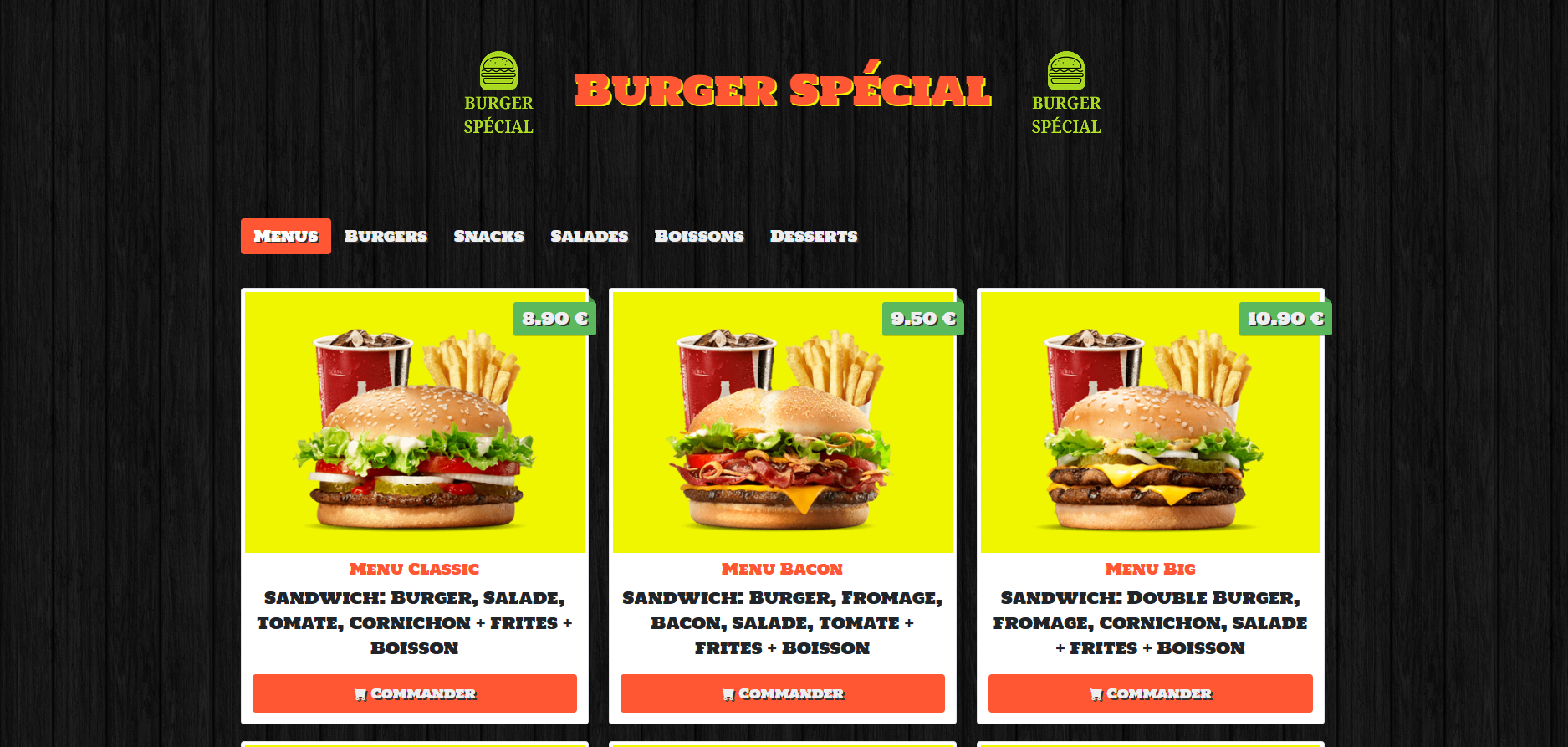 Burger spécial
